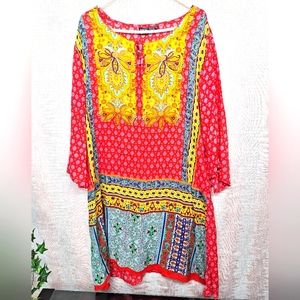 NWT multicolor summer dress by AVANDAS size XL.